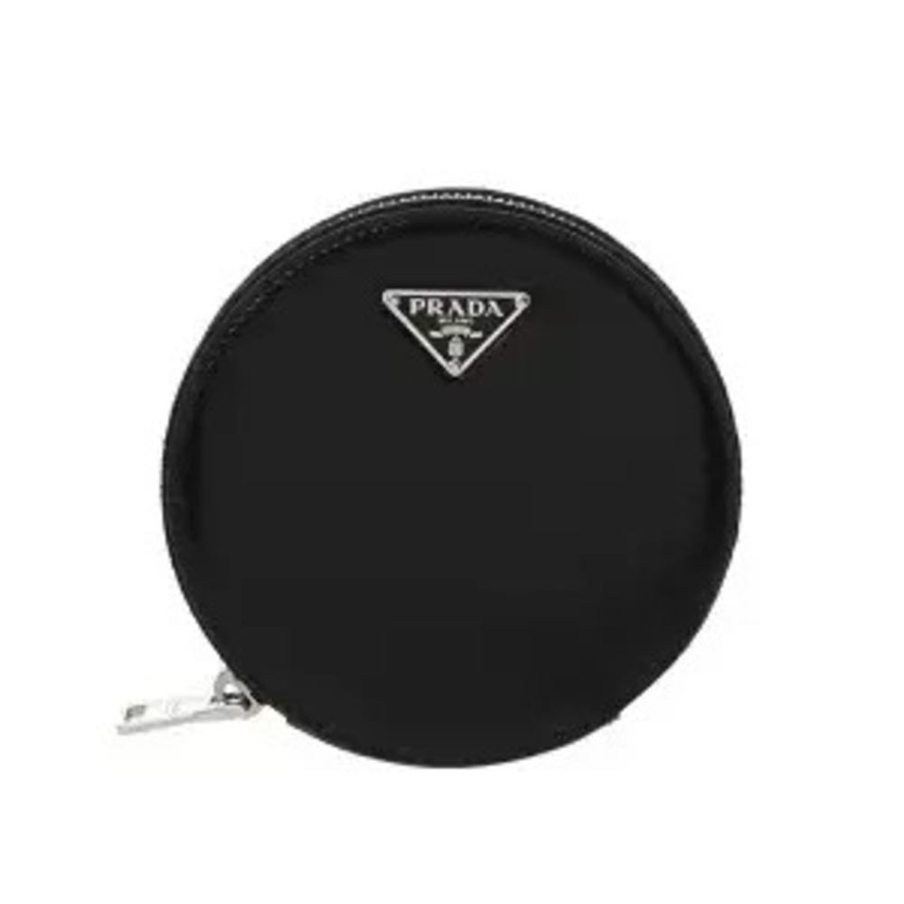 Prada Pouch Chain Bag Brushed Leather Shoulder Bag Black